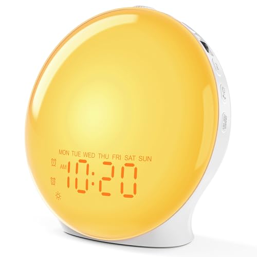 JALL Full-Screen Wake Up Light Sunrise Alarm Clocks